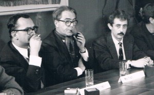 Giangiacomo Feltrinelli, Max Frisch ed Enrico Filippini